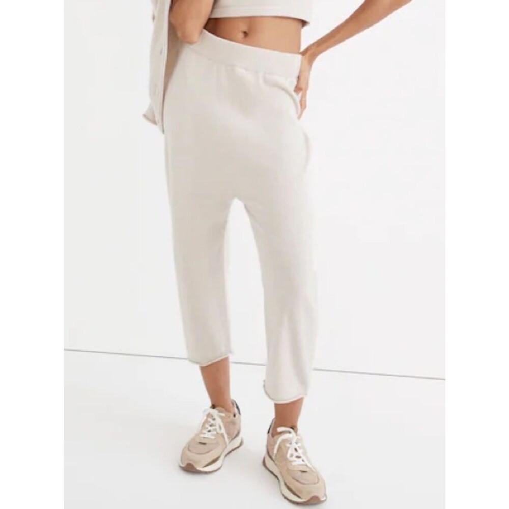Madewell (Re)sourced Cashmere Carlyn Sweater Pants Classic Oat XS NWT NC425
